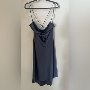 💙 Abercrombie & Fitch Blue Slip Dress Cowl Neck Sleeveless